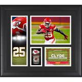 Clyde Edwards-Helaire Kansas City Chiefs Framed 15" x 17" Player Collage with a Piece of Game-Used Football