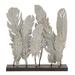 Juniper + Ivory 21 In. x 20 In. Contemporary Sculpture Grey Metal Feather - Juniper + Ivory 95239