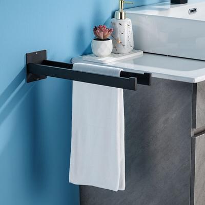 Edelstahl Handtuchhalter Handtuchstange, Wandhaken für Bad und Küche, Schwarz