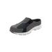 Extra Wide Width Men's Land-to-Sea Slides by KingSize in Grey Midnight Teal (Size 9 1/2 EW)