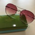 Kate Spade Accessories | New Kate Spade Round Aviator Sunglasses | Color: Green/Pink | Size: Various