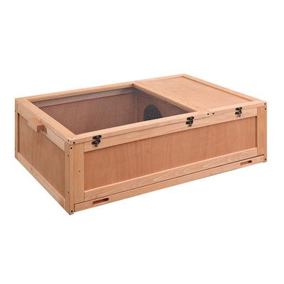 Unipaws Tortoise House Starter Kit With Tray, Reptile Carpet And 2 Bowls, 42" L X 28" W X 12" H
