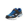 Wide Width Men's KingSize No-Tie Sneakers by KingSize in Jet Black Royal Blue (Size 10 1/2 W)