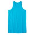Men's Big & Tall Shrink-Less™ Lightweight Longer-Length Tank by KingSize in Electric Turquoise (Size 9XL) Shirt