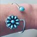 Brandy Melville Jewelry | Brandy Melville Turquoise & Silver Cuff Bracelet | Color: Blue/Silver | Size: Os