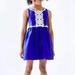 Lilly Pulitzer Dresses | Lilly Pulitzer Girls Baylee Fit&Flare Dress | Color: Blue/Gold | Size: Xsg