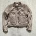 Anthropologie Jackets & Coats | Elevenses Distressed Vegan Leather Bomber Jacket | Color: Tan | Size: S