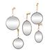 Juniper + Ivory Set of 5 23 In., 22 In., 20 In., 18 In. Glam Wall Mirror Grey Metal - Juniper + Ivory 54421