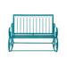 Juniper + Ivory 37 In. x 49 In. x 37 In. Eclectic Outdoor Bench Turquoise Metal - Juniper + Ivory 29071