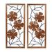 Juniper + Ivory Set of 2 14 In. x 32 In. Contemporary Style Wall Decor Rust Teak Wood - Juniper + Ivory 37915