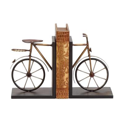 Juniper + Ivory Set of 2 8 In. x 6 In. Black Vintage Bicycle Bookends Metal - Juniper + Ivory 68135