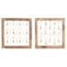 Juniper + Ivory Set of 2 16 In. x 16 In. Farmhouse Wall Decor Brown Mango Wood - Juniper + Ivory 24261