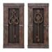 Juniper + Ivory Set of 2 30 In. x 14 In. Rustic Wall Decor Brown Metal - Juniper + Ivory 68402