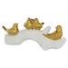 Juniper + Ivory 6 In. x 14 In. Glam Sculpture Gold Porcelain Bird - Juniper + Ivory 36591