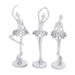 Juniper + Ivory Set of 3 14 In., 14 In., 12 In. Silver Modern Dancer Sculpture Polystone - Juniper + Ivory 44220