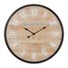 Juniper + Ivory 32 In. x 32 In. Farmhouse Wall Clock Brown Wood - Juniper + Ivory 61460