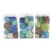 Juniper + Ivory Set of 3 6 In. x 10 In. Blue Coastal Orbs & Vase Filler Dried Flowers - Juniper + Ivory 50651
