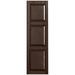 Alpha Shutters Custom Three Panel Cottage-Style Raised Panel Vinyl Shutters Pair in Brown | 61 H x 15 W x 0.125 D in | Wayfair R315061035