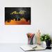 East Urban Home Manchester England Gold Skyline by Adrian Baldovino - Wrapped Canvas Graphic Art Print Canvas | 8 H x 12 W x 0.75 D in | Wayfair
