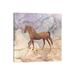 East Urban Home Wild Horse Walking in the Hot Desert by Andreea Dumez - Wrapped Canvas Painting Print Canvas | 12 H x 12 W x 0.75 D in | Wayfair