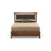 Copeland Furniture Monterey Solid Wood Bed Wood and /Upholstered/Polyester/Genuine Leather in Green | 52 H x 64.25 W x 84 D in | Wayfair