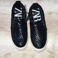 Zara Shoes | Nwt Zara Trafaluc Slip On Sneaker/Boat Shoes | Color: Black/White | Size: 37