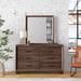 Union Rustic Alshareef Dresser w/ Mirror Wood in Brown | 73.25 H x 59 W x 16.75 D in | Wayfair 0057BF93698A412DA71065886A426B5D