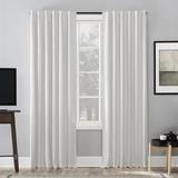 Steelside™ Milbridge Faux Dupioni Silk Thermal Extreme 100% Blackout Back Tab Curtain Panel Polyester in White | 108 H in | Wayfair