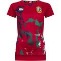 Canterbury Women's British and Irish Lions Rugby Red Superlight Graphic T-shirt