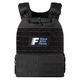 Force Fitness - Weighted Vest - Ultra-durable and Adjustable Straps - Includes Steel Weight Plates, Improves Workouts from Home or Gym (20kg, Black)