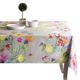 Maison d' Hermine Table Cloth 100% Cotton 140cm x 180cm Decorative Tablecover Washable Square Easter Tablecloths for Dining, Buffet Parties & Wedding Use, Jardin D'Ete - Fog - Spring/Summer