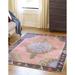 Pink 91 x 91 x 0.16 in Indoor Area Rug - Bungalow Rose Glessite Oriental Area Rug Chenille, Cotton | 91 H x 91 W x 0.16 D in | Wayfair