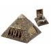 World Menagerie Ancient Egyptian Gods & Deities Pyramid Jewelry Box, Wood in Yellow | 2.75 H x 4 W x 4 D in | Wayfair