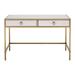 Traditions Strand Shagreen Desk - Essentials For Living 6124.WHT-SHG/GLD