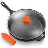 NutriChef 12" Pre-seasoned Cast Iron Pfoa-free Oven Safe Kitchen Nonstick Cookware Frying Pan Skillet Non Stick/Cast Iron/Seasoned Cast Iron | Wayfair