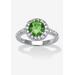 Women's Sterling Silver Simulated Birthstone and Cubic Zirconia Ring by PalmBeach Jewelry in August (Size 9)