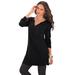 Plus Size Women's Y-Neck Ultimate Tunic by Roaman's in Black (Size 5X) Long Shirt