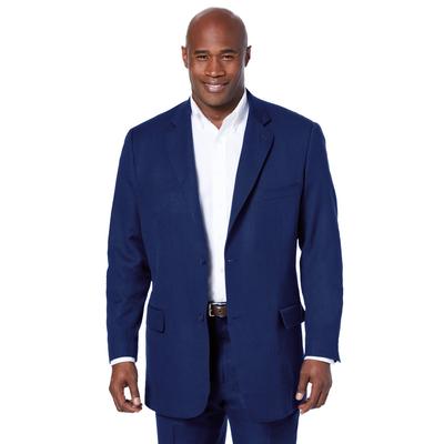 Men's Big & Tall KS Island™ Linen Blend Two-Button Suit Jacket by KS Island in Navy (Size 66)