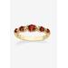 Women's Yellow Gold-Plated Simulated Birthstone Ring by PalmBeach Jewelry in January (Size 7)