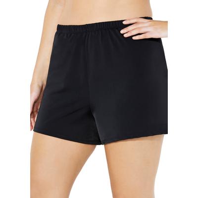 Plus Size Women's Relaxed Fit Swim Short by Swimsuits For All in Black (Size 16)