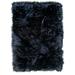 White 24 x 2.5 in Area Rug - Etta Avenue™ Dominick Black Faux Fur Shag Fluffy Area Rug Faux Fur | 24 W x 2.5 D in | Wayfair
