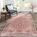 Blue/Orange 48 x 0.1 in Area Rug - Joss & Main Lyona Oriental Power Loom Red/Blue Area Rug Polyester/Cotton | 48 W x 0.1 D in | Wayfair