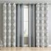 Darby Home Co Minchinhampton Geometric Semi-Sheer Grommet Curtain Panels Polyester in Gray | 96 H in | Wayfair 9A5894FE83E84ED2A3119F789C7FB481