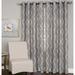 House of Hampton® Geometric Semi-Sheer Grommet Single Curtain Panel Polyester/Linen in Gray | 95 H in | Wayfair 1468ADB4DD344643BD600E3A5A691C61