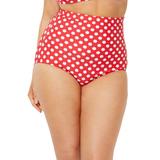 Plus Size Women's High Waist Swim Brief by Swimsuits For All in Red (Size 6)