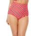 Plus Size Women's High Waist Swim Brief by Swimsuits For All in Red (Size 6)