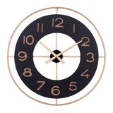 Juniper + Ivory 28 In. x 28 In. Vintage Wall Clock Gold Metal - Juniper + Ivory 43340