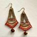 American Eagle Outfitters Jewelry | Bohemian Chic Beaded Drop Earrings | Color: Orange/Red | Size: Os