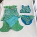 Disney Costumes | Disney Cruise Line Little Mermaid Swim Costume Set | Color: Blue/Green | Size: Xxs (3)