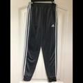 Adidas Bottoms | Adidas Boys Warm Up Pants Size M 10-12 | Color: Gray/White | Size: Adidas Boys Med 10-12